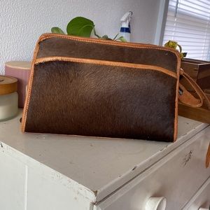 Leather Pony Hair Shoulder Bag